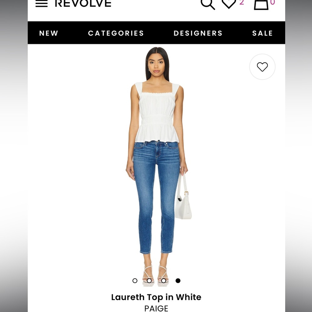 NWT PAIGE Laureth Top in White